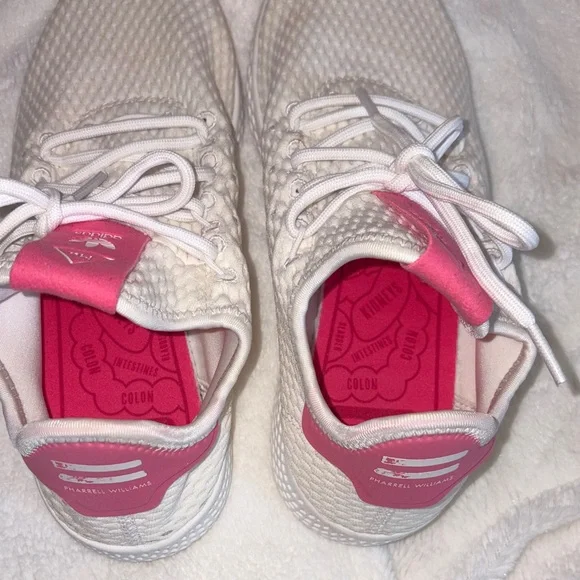Adidas Men’s White and Pink Sneakers - Picture 7 of 7